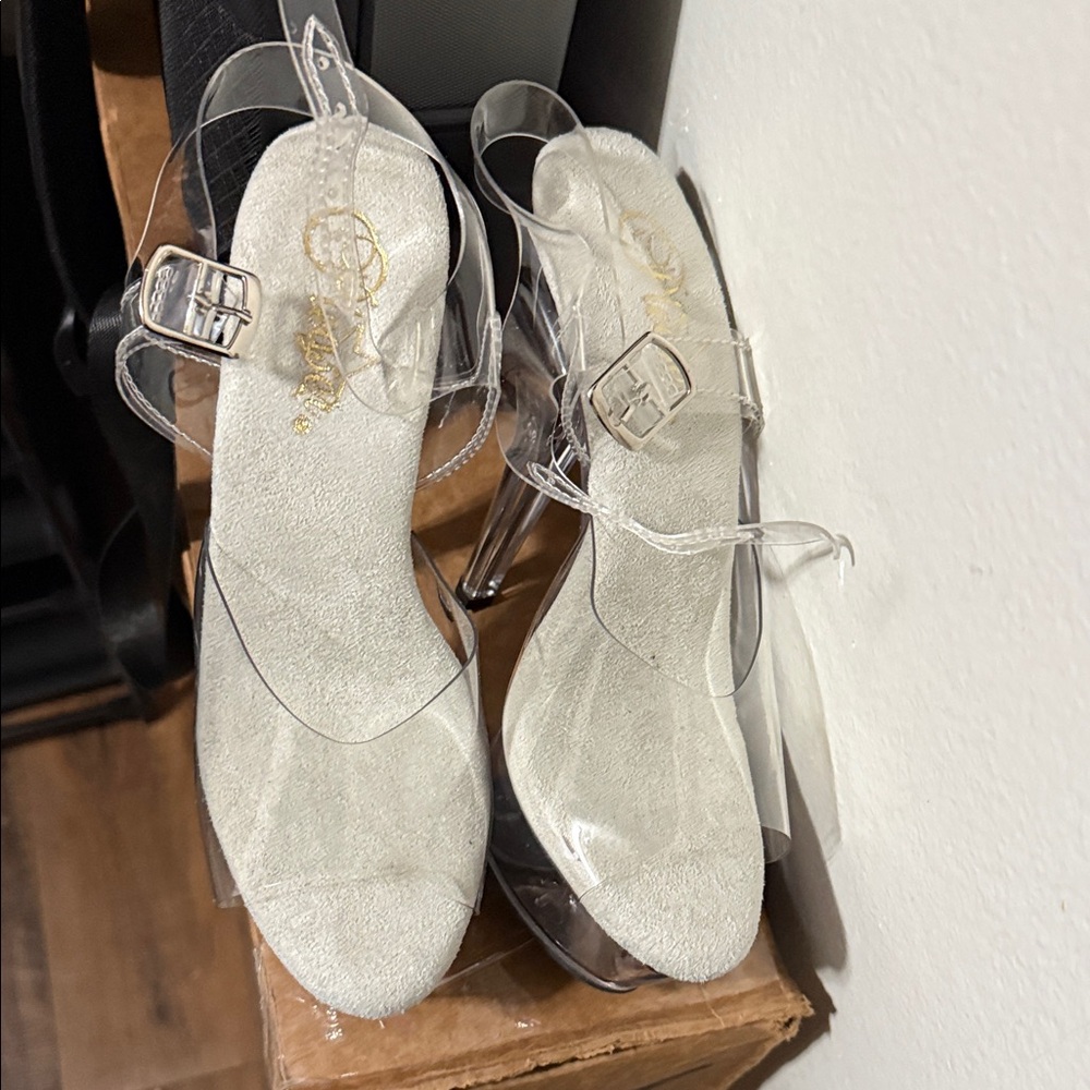 Chic Transparent Strap Heels